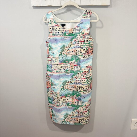 NWT Talbots Scenic Village Cotton Shift Dress Size 10 - Picture 2 of 6